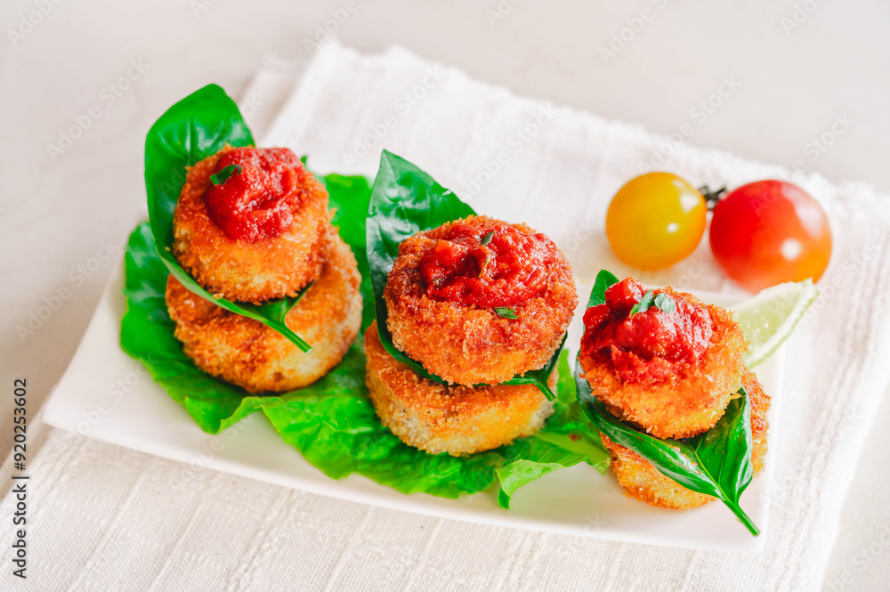 イタリアなすのフライ トマトチリソースがけ イタリアなすのフライ トマトチリソースがけ
