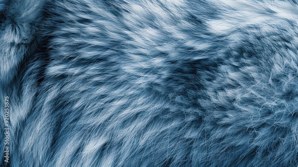 The soft blue fur displays detailed patterns and textures under natural light, highlighting its unique appearance The soft blue fur displays detailed patterns and textures under natural light, highlighting its unique appearance