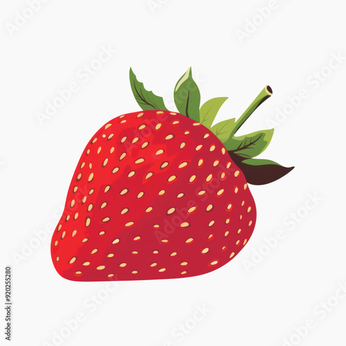 Fresh vibrant strawberry illustration