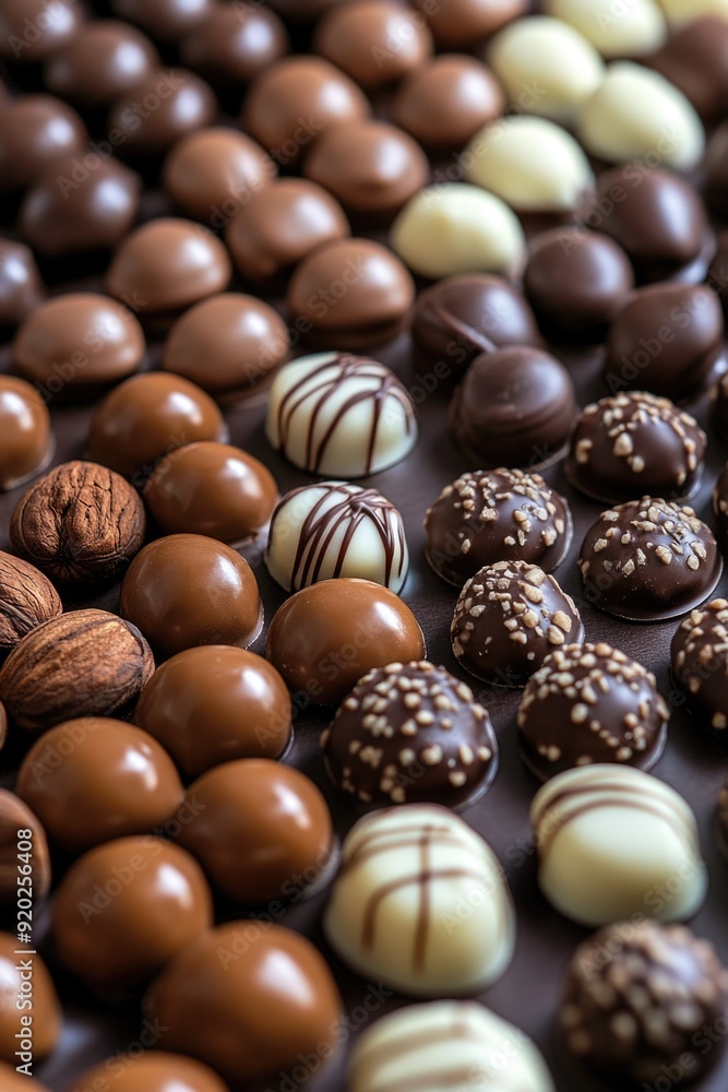 Chocolates and Nuts on Table Chocolates and Nuts on Table