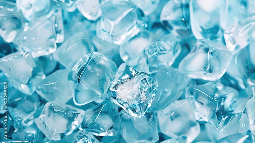 An array of ice cubes stacked atop another on a table An array of ice cubes stacked atop another on a table