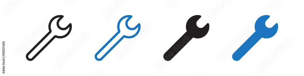 Wrench icon Symbol set collection Wrench icon Symbol set collection
