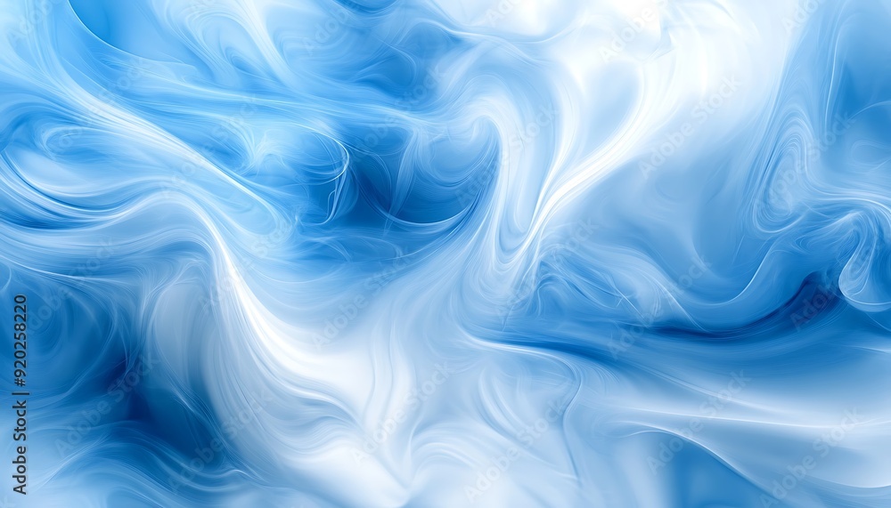 Seamless Abstract with Swirling Blue Patterns and White Highlights Seamless Abstract with Swirling Blue Patterns and White Highlights