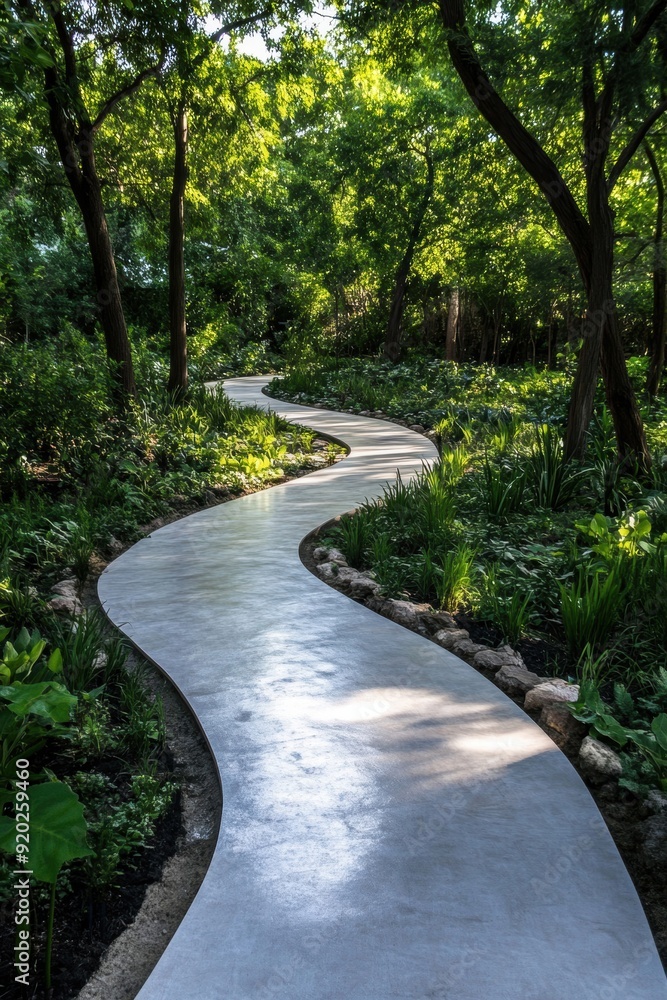 Recycled paper paths wind through a restored botanical garden, symbolizing the intersection of art, restoration, and recycling. Recycled paper paths wind through a restored botanical garden, symbolizing the intersection of art, restoration, and recycling.