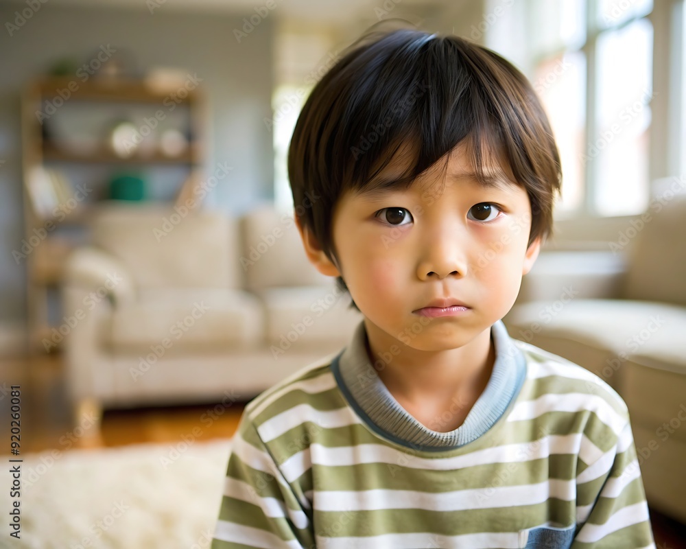 Young boy looking thoughtfully at the camera. Young boy looking thoughtfully at the camera.