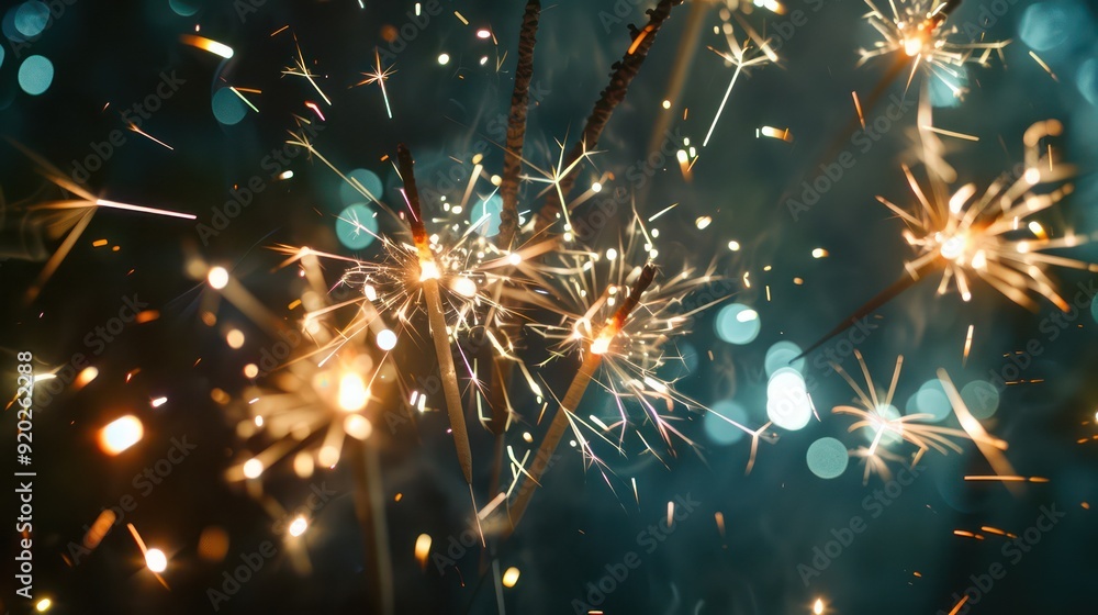 Obraz premium warm fireworks with some great bokeh