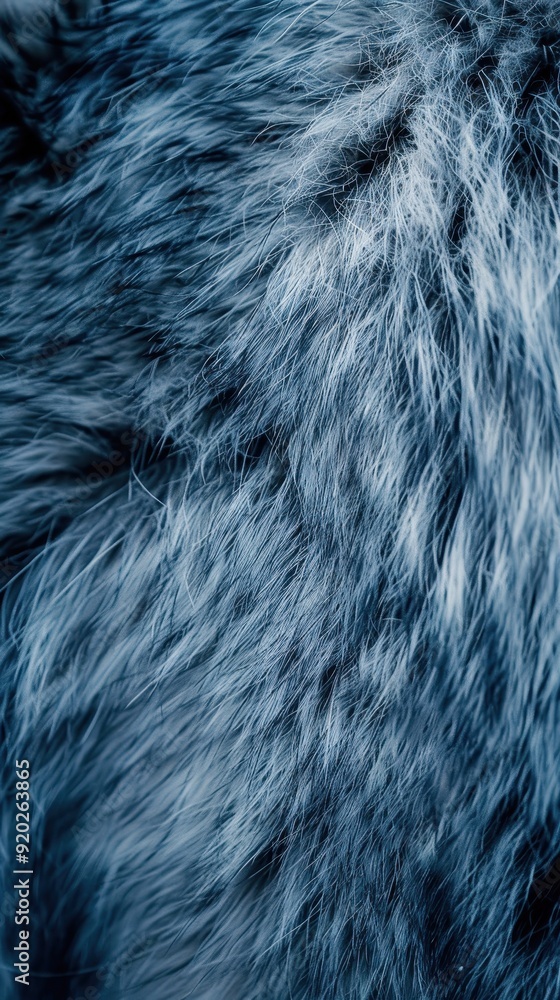 Soft fur with rich textures in blue and gray tones fills the frame, capturing intricate details in natural light Soft fur with rich textures in blue and gray tones fills the frame, capturing intricate details in natural light
