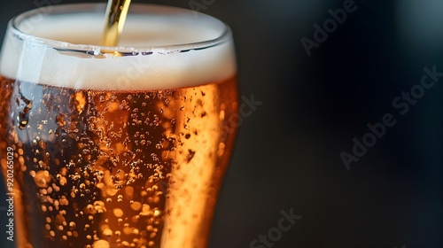 Wallpaper Mural Refreshing Pour of Craft Beer with Foaming Amber Liquid and Bubbly Effervescence Torontodigital.ca