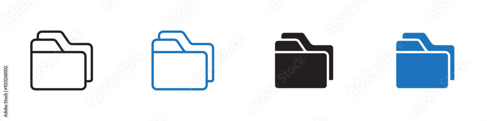 File icon Outline set in black and white color File icon Outline set in black and white color