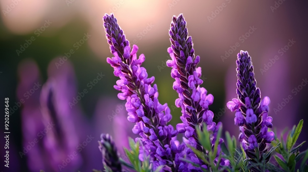 purple blooms in the front, softly blurred purple flowers behind purple blooms in the front, softly blurred purple flowers behind