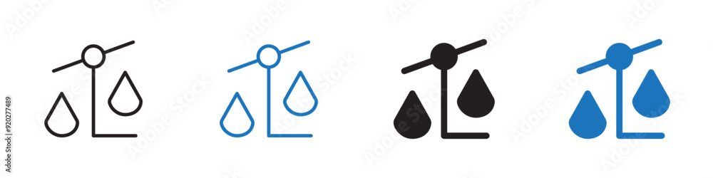 Scale icon flat and simple set design Scale icon flat and simple set design