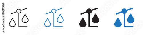 Scale icon flat and simple set design