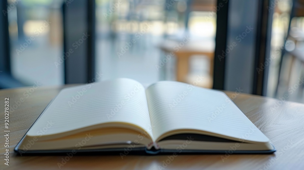 Blank Notebook on a Wooden Table Blank Notebook on a Wooden Table