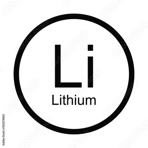 lithium chemical icon periodic