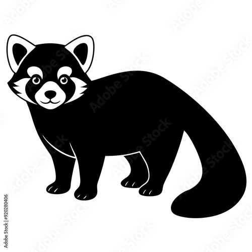 Red panda kangaroo art vector illustration