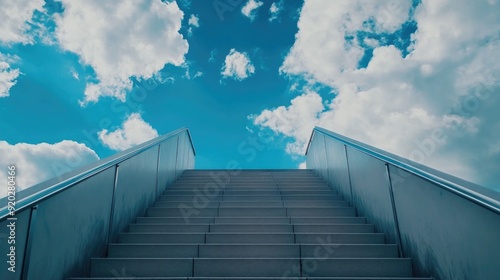 Cloudy Sky Staircase photo