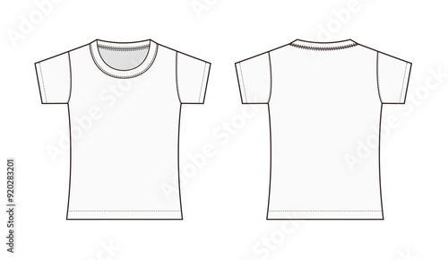 Tshirt for woman vector template illustration