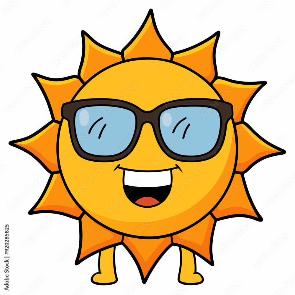 Cartoon sun in sunglasses Cartoon sun in sunglasses