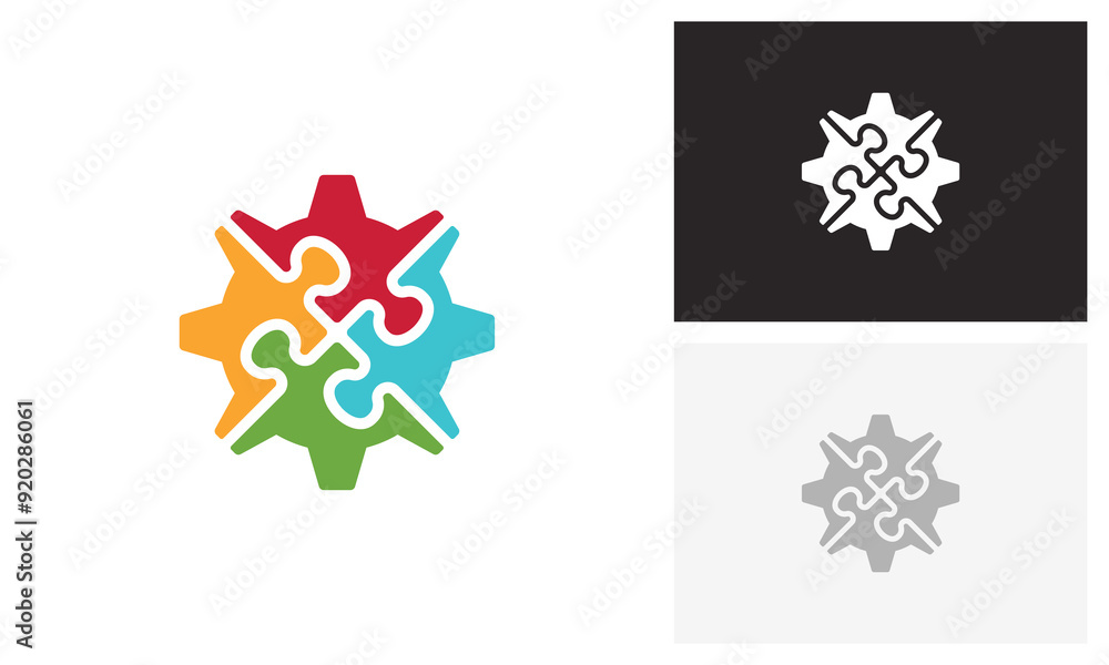 puzzle gear logo design
puzzle gear logo design