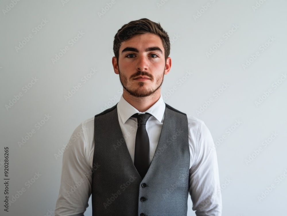 Man in vest and tie Man in vest and tie
