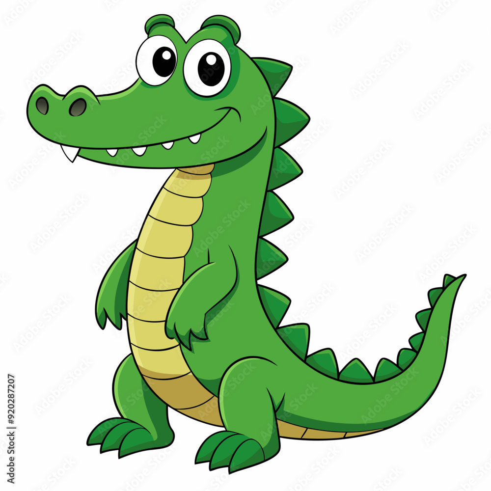 Naklejka premium Crocodile art vector illustration