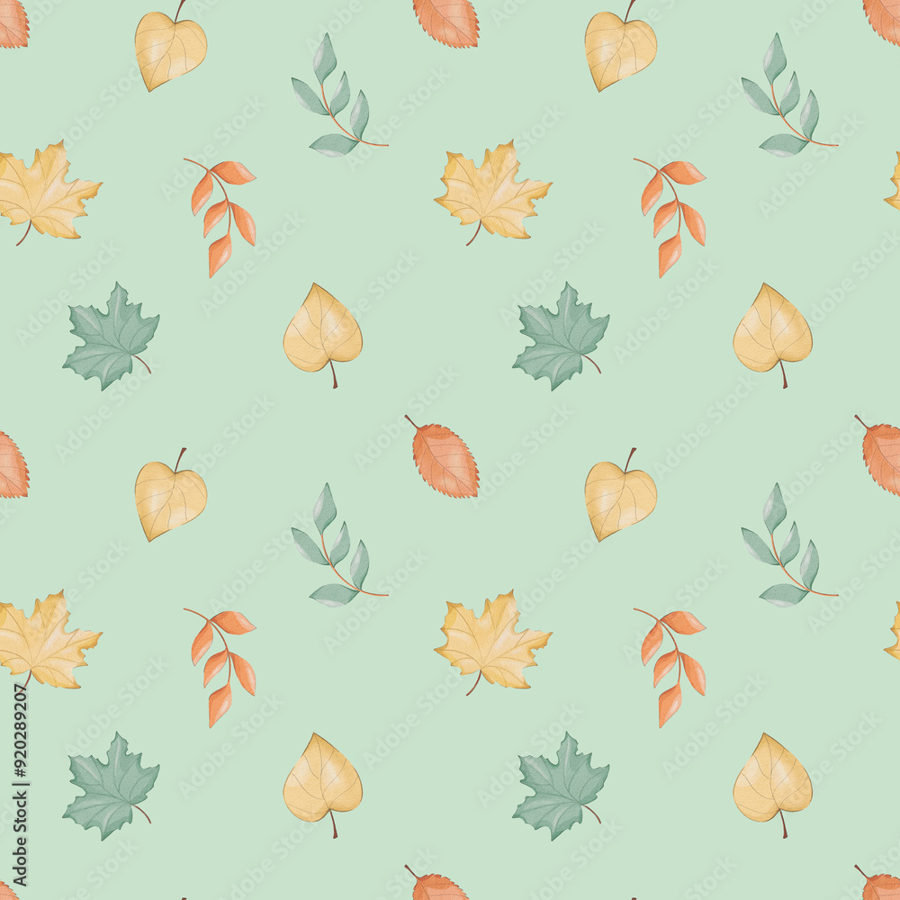 Seamless pattern with fall leaves Seamless pattern with fall leaves