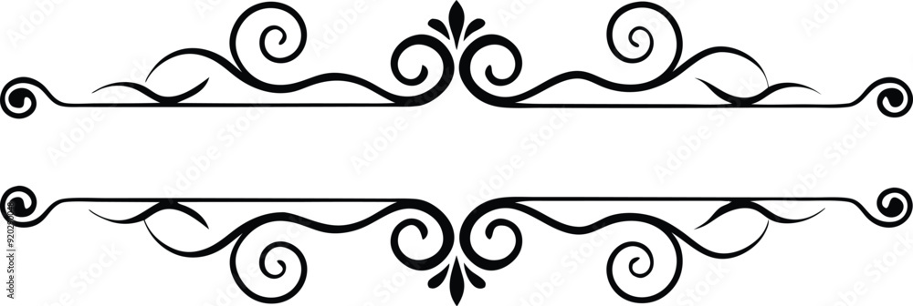 classic calligraphy retro scroll dividers line art illustration classic calligraphy retro scroll dividers line art illustration