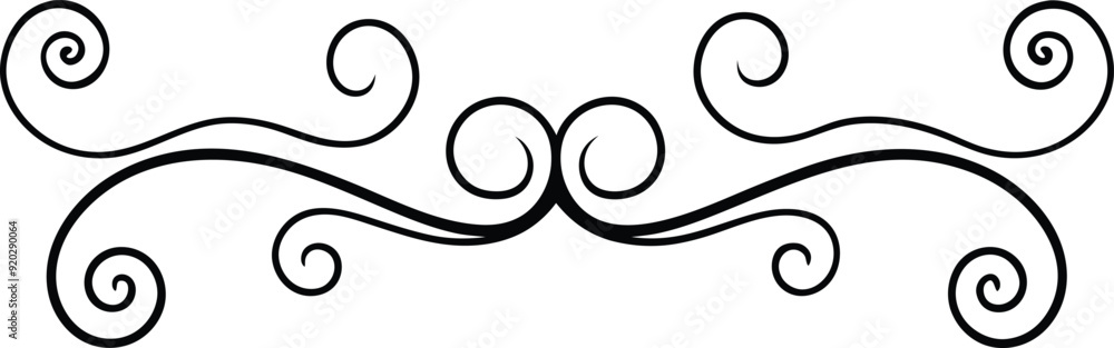 classic calligraphy retro scroll dividers line art illustration classic calligraphy retro scroll dividers line art illustration