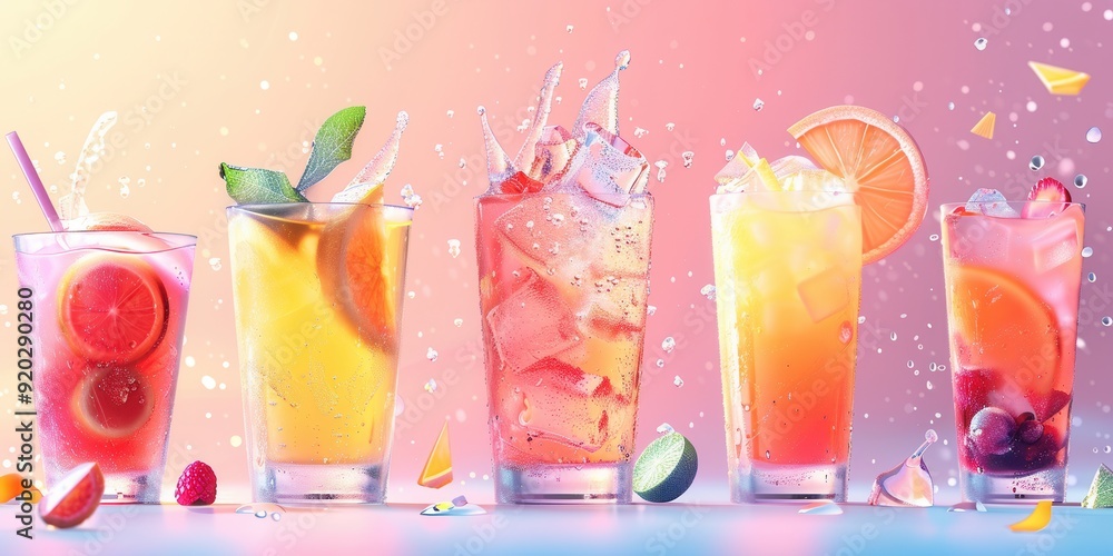 Cheerful Celebration. High-Detailed Drink Concept Cheerful Celebration. High-Detailed Drink Concept