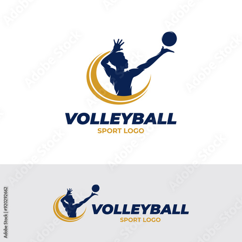 Volleyball sport logo design inspiration