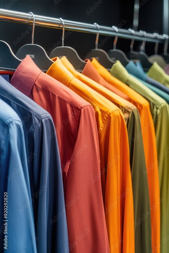 Fototapeta premium Clothes rack with shirts