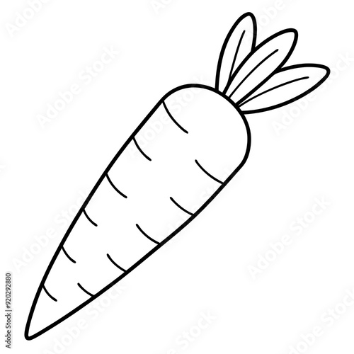 A coloring page of a FOOD CARROT