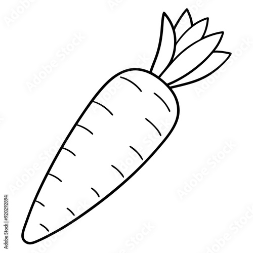 A coloring page of a FOOD CARROT