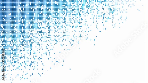 Abstract blue pixel grid background