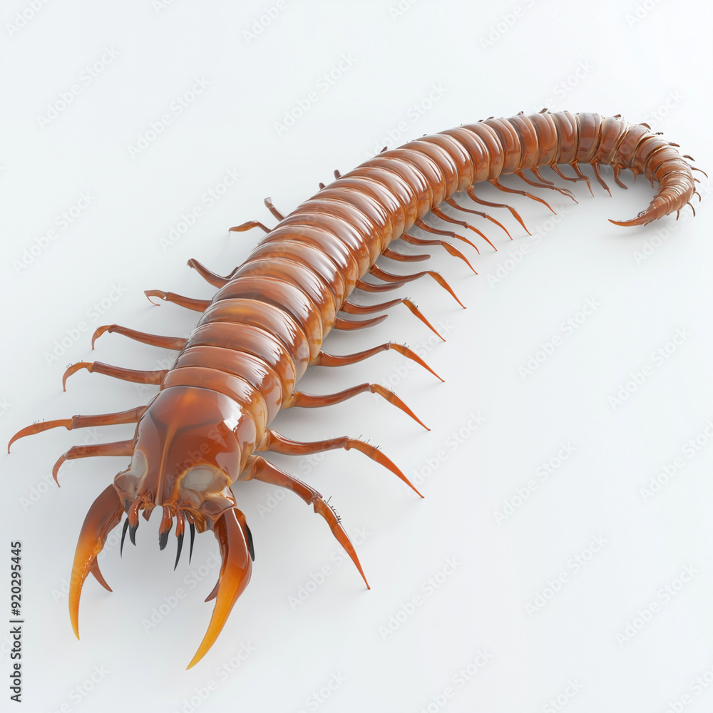Fototapeta premium Colorful Centipede Illustration for Children Learning