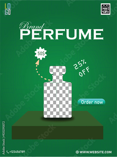 luxury perfume or fragrance social media Facebook and instagram post design
