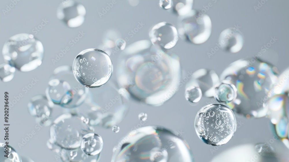 Water Droplets Floating Water Droplets Floating
