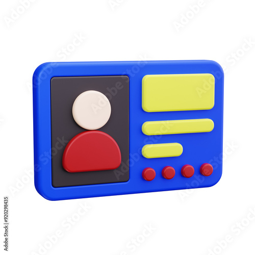 id card 3d render icons Free Download id card 3d render icons - GFXLoad