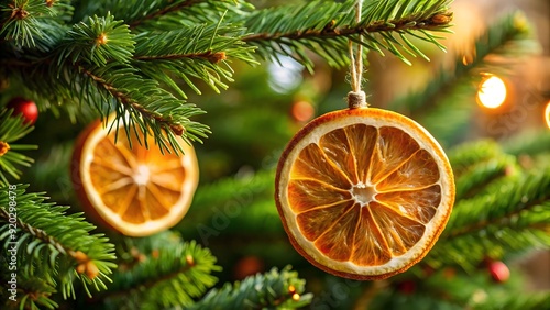 Close-Up of Dried Orange Slice Decoration