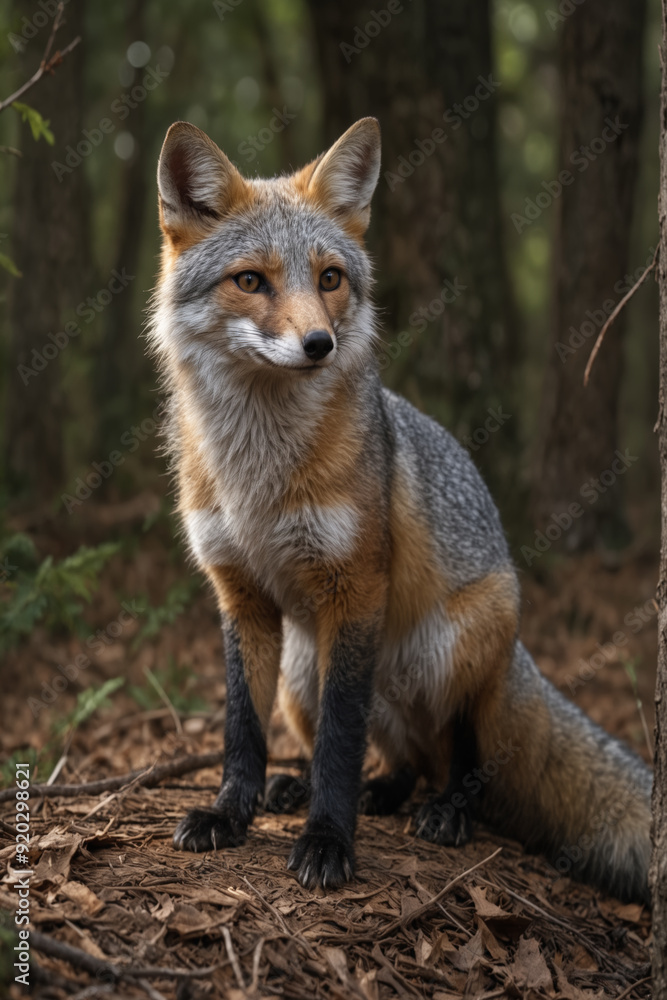 Graceful Fox in Forest Setting
