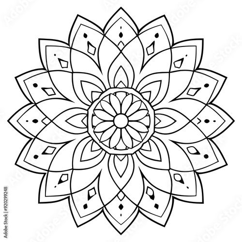 floral mandala design ornamental decorative element
