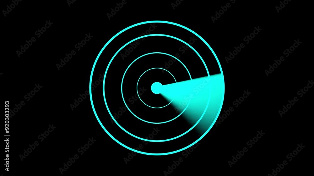 HUD radar Screen Animation . Motion graphic of colorful sonar radar ...