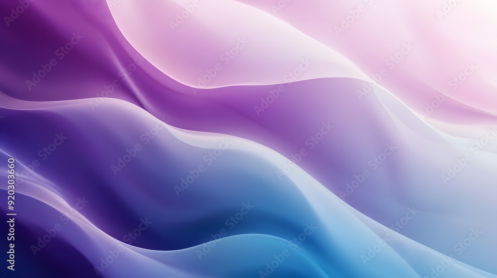 Abstract gradient background with soft purple, tosca and navy blue colors. Abstract wavy texture