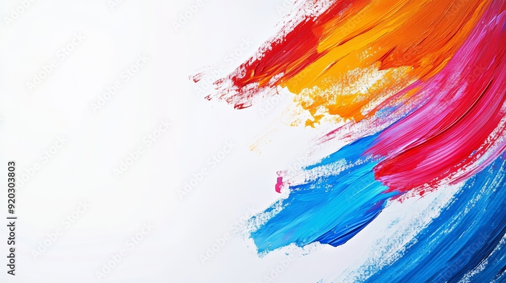Abstract Background for Music Paint Brush Touch, Bright and White Space Generative AI Abstract Background for Music Paint Brush Touch, Bright and White Space Generative AI