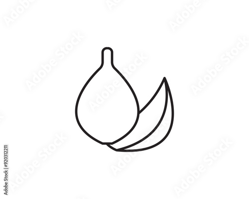 Garlic icon vector symbol design illustration