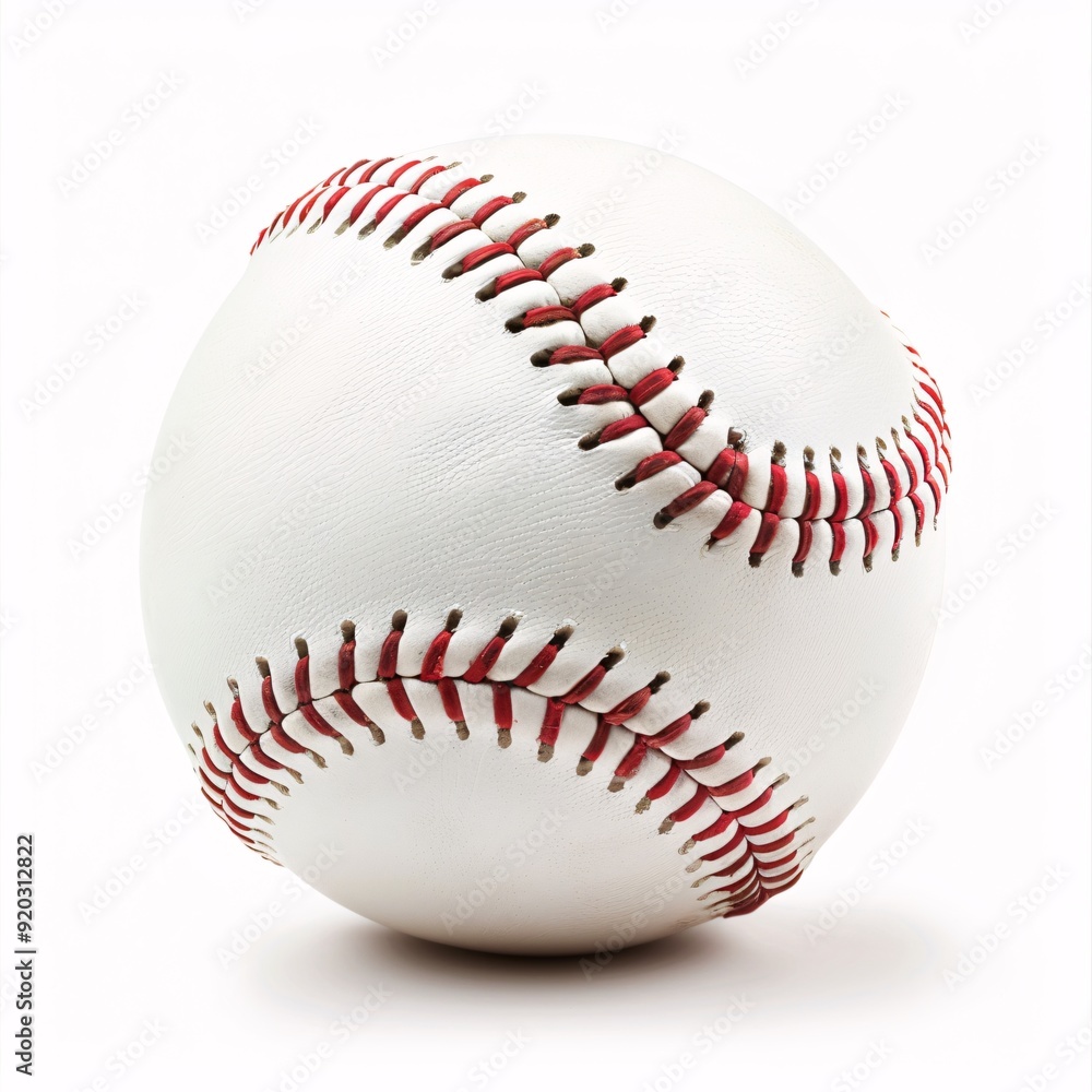 Pure White Baseball on Isolated Background Pure White Baseball on Isolated Background
