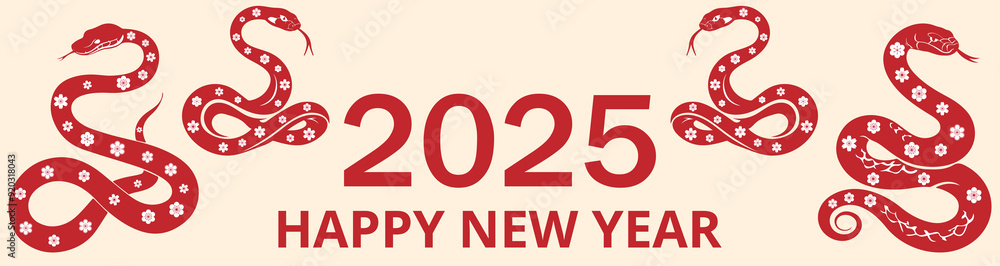 Obraz premium Happy Chinese new year 2025