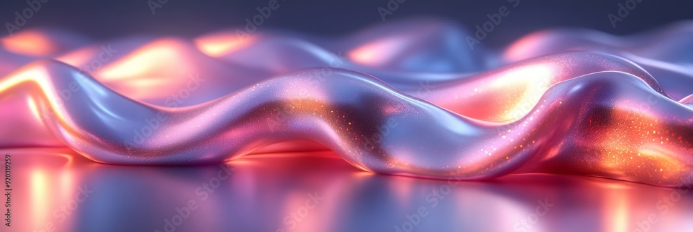 Abstract pink, orange and white glossy surface with glitter and a blurry background. Abstract pink, orange and white glossy surface with glitter and a blurry background.
