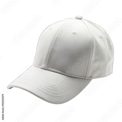 A white baseball cap on isolated on transparent background