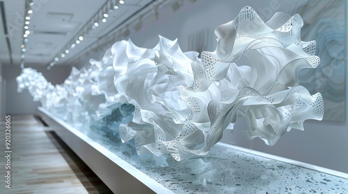 Orbital Origami Exhibition Intricate Paper Art in Zero Gravity Setting